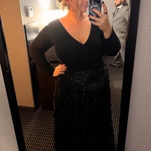 Macy's Black Long Sleeve Dress